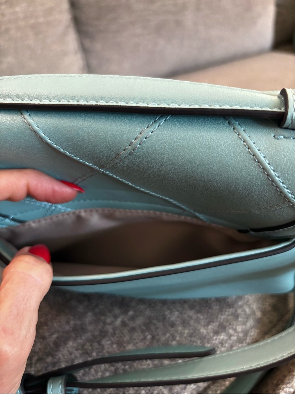 Nine West Robin’s Egg Blue Saddle Crossbody Bag - Picture 9 of 16